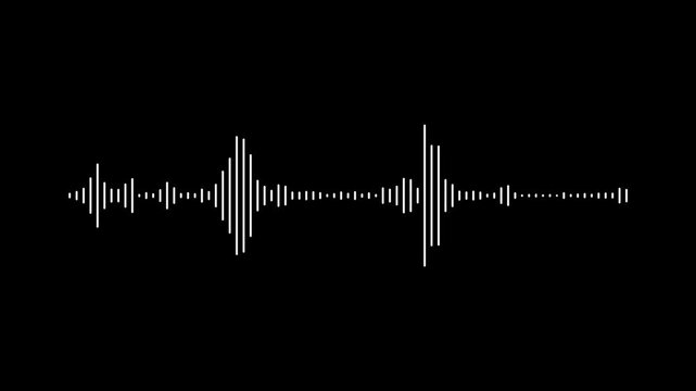 4k abstract music sound wave or audio wavefrom, audio waveform spectrum animation,
Audio waveform spectrum animation on black background. White sound waves meter