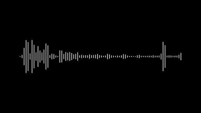 4k abstract music sound wave or audio wavefrom, audio waveform spectrum animation,
Audio waveform spectrum animation on black background. White sound waves meter