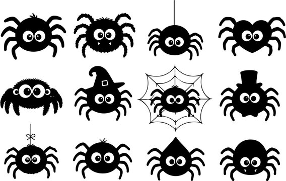 Halloween spider illustrations