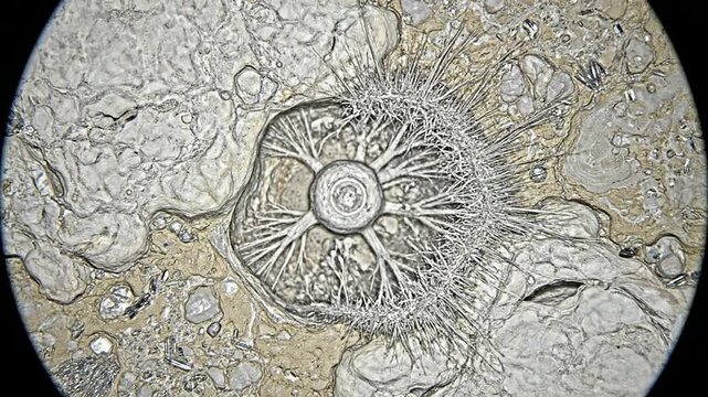 Detailed Cellular Level Animation Of Bone Mineral Deposition Near Osteocytes Showing Cellular Interactions And Mineralization Processes