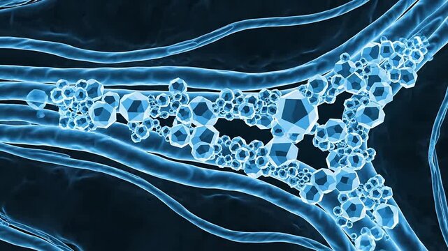 Microscopic View Of Hydroxyapatite Crystals Forming In Developing Bone Matrix Captured In Stunning Detail