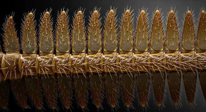 Insect leg detail with spines and setae