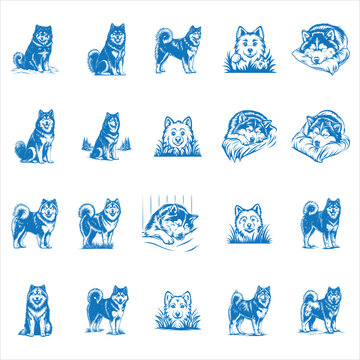 Alaskan Malamute dog svg bundle