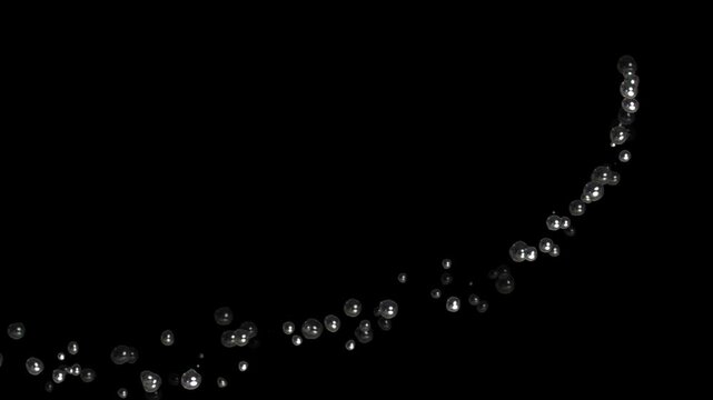 Animation of rising soap water bubbles Loopable with alpha matte.