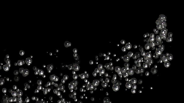 Animation of rising soap water bubbles Loopable with alpha matte.