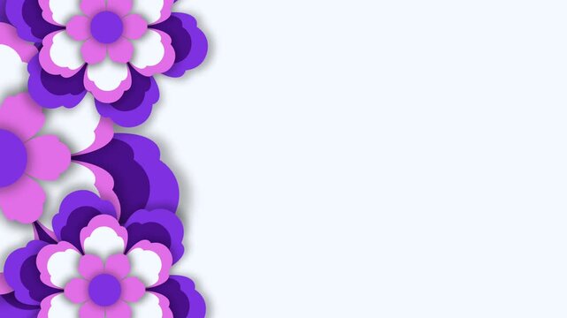 Animated Floral Background for Women Equality Day and Gender Equality Themes.