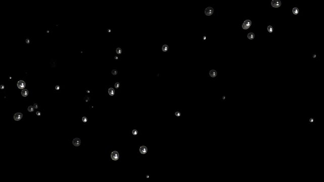 Animation of rising soap water bubbles Loopable with alpha matte.