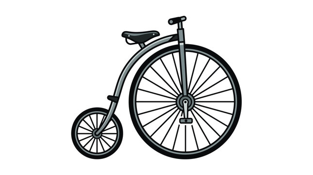 Vintage Penny Farthing Bicycle Design.