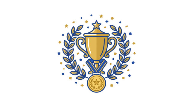 Golden Trophy Award with Laurel Wreath.