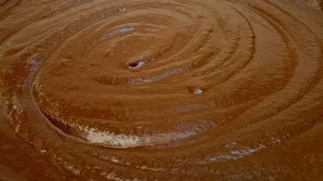 Natural Henna Paste Rotation Background, Natural Mehndi Paste Rotating, Smooth Herbal Henna Paste Rotating Turntable Shot
