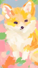 Fototapeta premium Fox painting backgrounds abstract.
