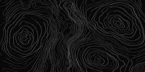 Abstract topographic map contour lines pattern in monochrome black and white with topography abstract elevation geography monochrome cartography geological landscape scientific stylized © MOHAMAD