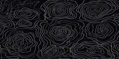 Circular concentric topographic map contour lines texture with topography abstract concentric background geography cartography visualization geometric minimalist monochrome elevation © MOHAMAD