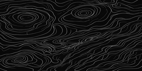 Detailed topographic map contour lines on dark background with topography elevation abstract geography cartography background minimalist geometric geological landscape structure navigation © MOHAMAD