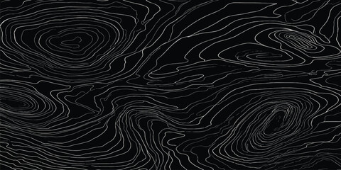 Abstract topographic map contour lines pattern in monochrome black and white with topography abstract elevation geography monochrome cartography geological landscape scientific stylized © MOHAMAD