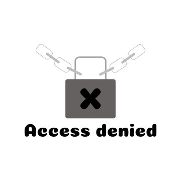 Access Denied Sticker | Access Restricted Security Lock IT Cartoon