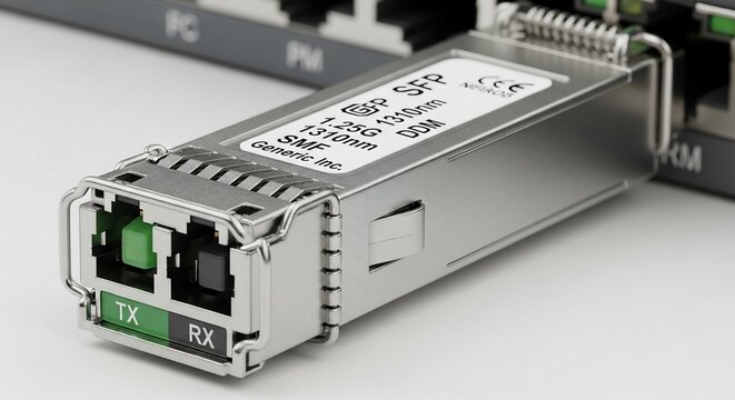 Small form-factor pluggable transceiver module for network connectivity