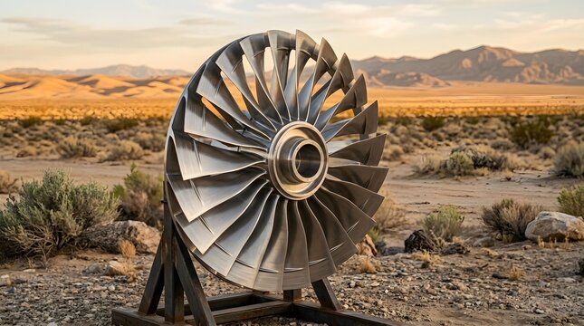 Dac fan rotor in desert creative modern concept design for everyday lifestyle beautiful element
