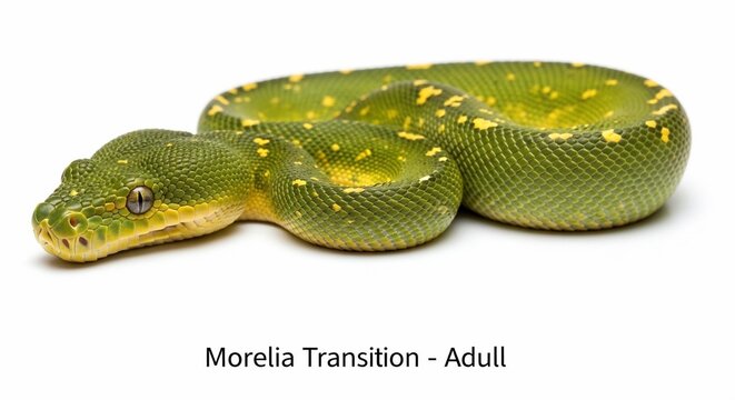 Green Python Snake Reptile Morelia Transition Adult