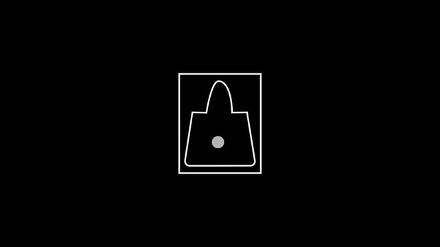 white Target Reticle Scanning and Detecting a Hidden Object or Handbag Icon