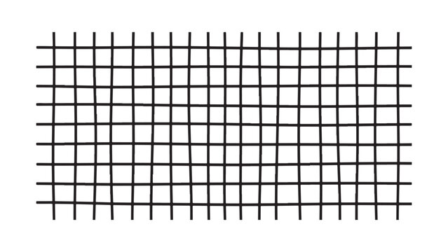 Square grid pattern on transparent background, simple graph paper texture, vector illustration.