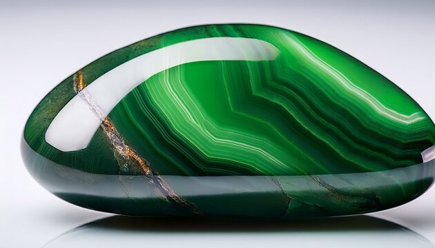 Polished Green Nephrite Jade Mineral Gem Stone