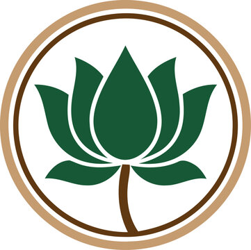 Green Lotus Logo Nature Wellness Vector Icon