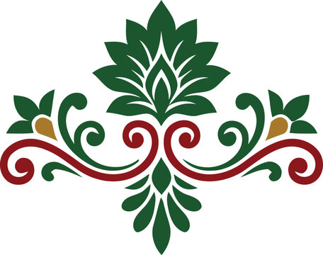 Traditional Lotus Floral Decorative Ornament Vector Design
