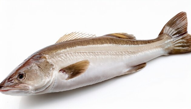 Ling Cod Fish Isolated On White Background