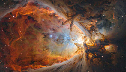 Nebula space cosmos galaxy stars and interstellar gas clouds