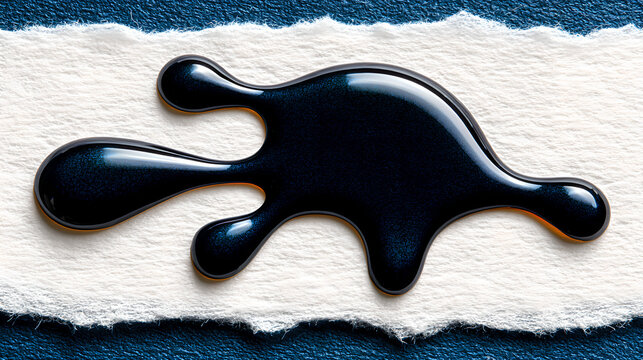 overpainting. A pure white canvas with a single black ink stain spreading organically at the edges. wellbeing guides.