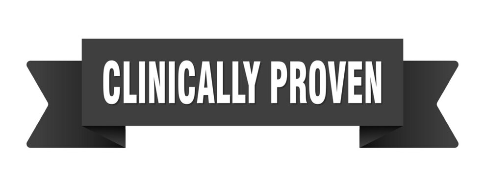 clinically proven ribbon isolated on transparent background. clinically proven ribbon