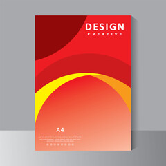Fototapeta premium Brochure Design Template in A4. Can be use for Book Cover, Annual Report, Magazine, Poster, Business Presentation, Portfolio, Flyer, Banner, Website, Vector Eps 10