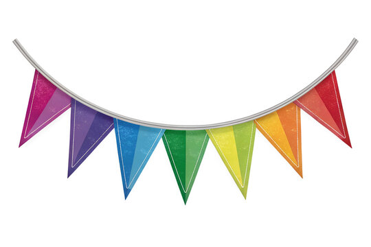 Rainbow Bunting Banner, Colorful Party Pennants, Glitter Triangle Flag String, Festive Rainbow Bunting, Bright Celebration Pennant Garland