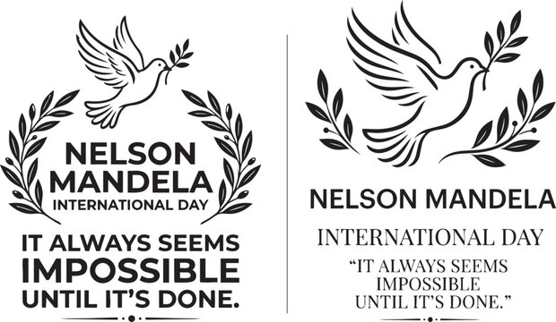 Nelson Mandela Day Peace Symbol Poster