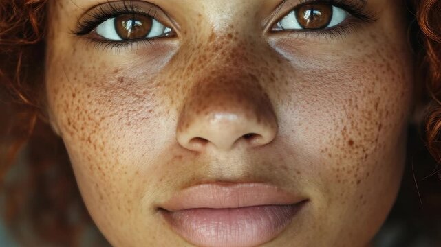 A young individual with vibrant red hair and noticeable freckles on the face. The person has fair skin and is looking directly at the camera.