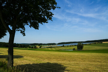 Fototapeta premium Summer landscape near Trausnitz in the Upper Palatinate, Bavaria, Germany