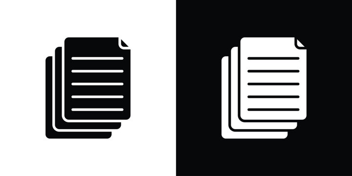 Document papers pile icon