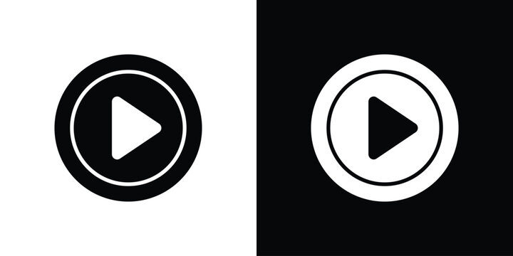 Media play button icon