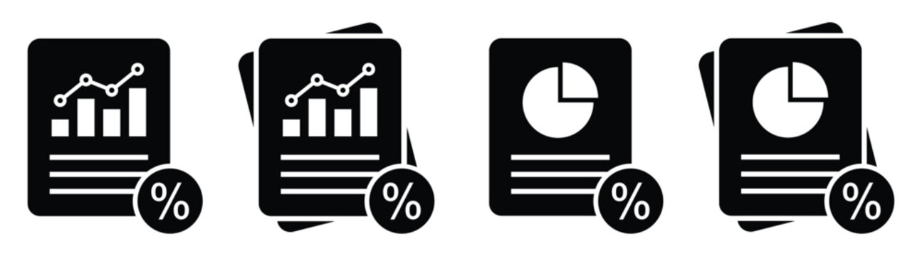 Document graph data finance icon illustration