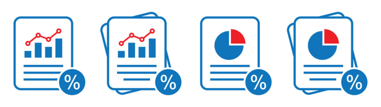 Document graph data finance icon illustration