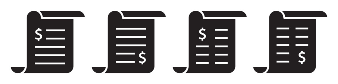 Paper roll money bill icon illustration