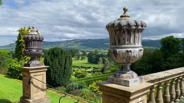 On the Powis Castle terrace overlooking the gardens.
Welshpool, Wales, United Kingdom