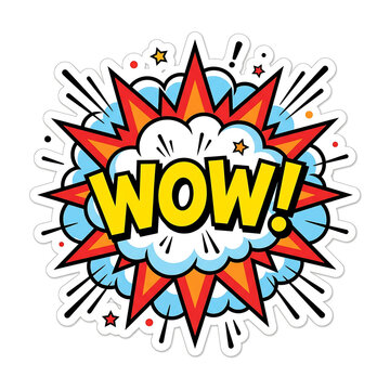 Comic book explosion graphic with text vibrant vector illustration