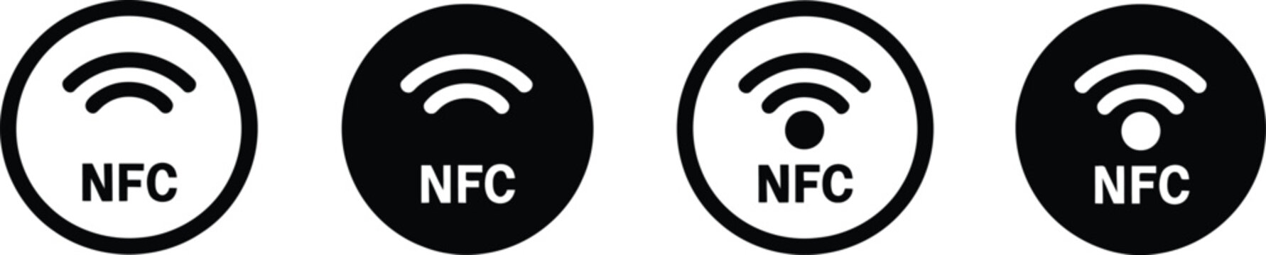 Nfc near field communication connection vector illustration.