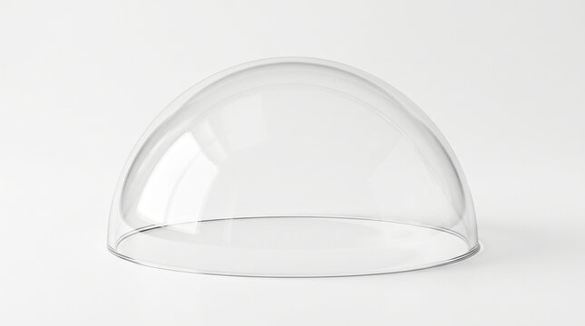 Clear glass cloche dome
