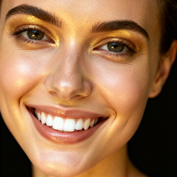 Young female face portrait with beautiful soft skin