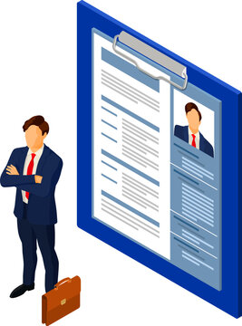 Isometric Employment and Hiring Concept