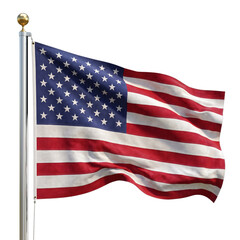 Fototapeta premium The American Flag Waving Proudly in the Wind | 4K Ultra HD