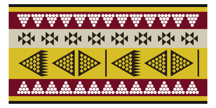 Traditional Saudi Arabian Geometric Textile Pattern Inspired by Najdi Heritage Ethnic Ornament Decorative Seamless Vector Background Design
